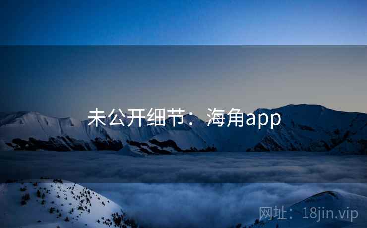 未公开细节：海角app  第1张